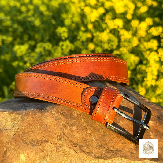 Moroccan Leather Belt – Handmade Classic Full Grain | Haytato